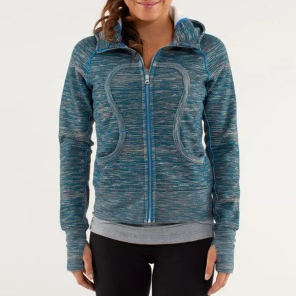 Lululemon Blue stripes Scuba Hoodie Wee are from Space Size 8 - Picture 8 of 10